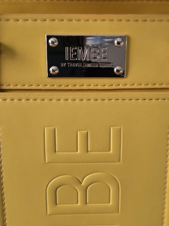 IEMBE Handbags - IEMBE Yellow Structured Tote Handbag